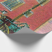 Retrofietskunst Cadeaupapier (Hoek)