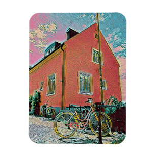 Retrofietskunst Magneet