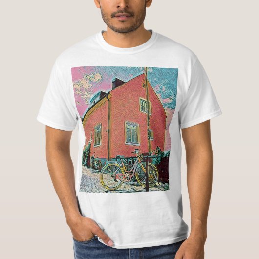 Retrofietskunst T-shirt (Voorkant)