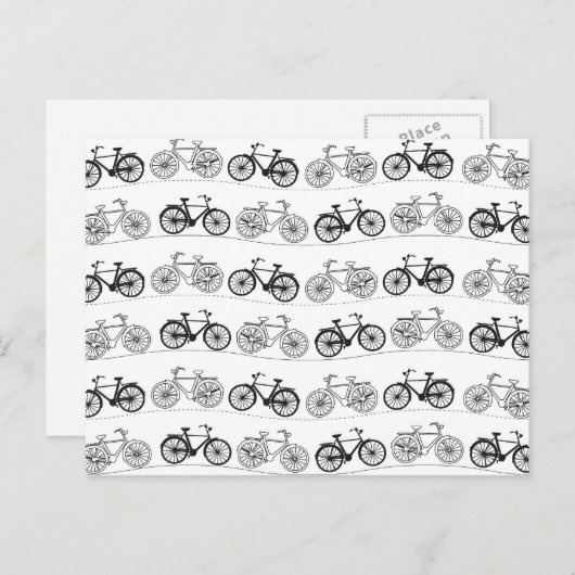 Retrofietspatroon Briefkaart (Voorkant / Achterkant)