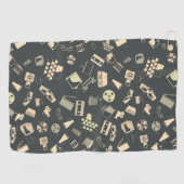 Retrofilmelementen patroon golfhanddoek (Horizontaal)