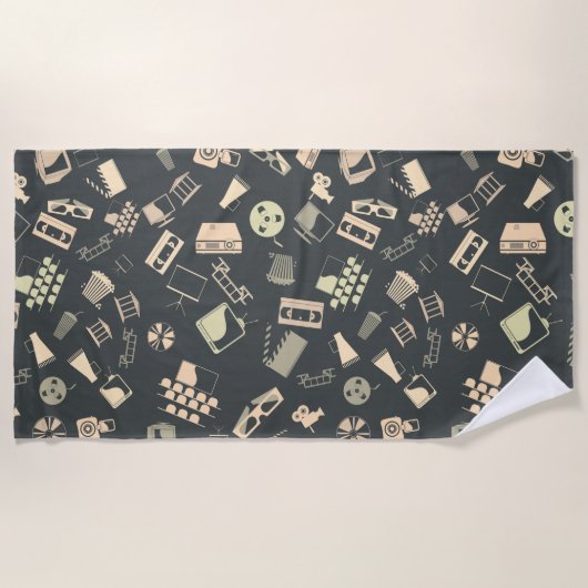 Retrofilmelementen patroon strandlaken (Voorkant)