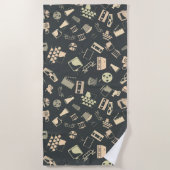 Retrofilmelementen patroon strandlaken (Voorkant)