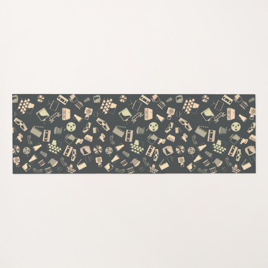 Retrofilmelementen patroon yogamat (Achterkant (horizontaal))