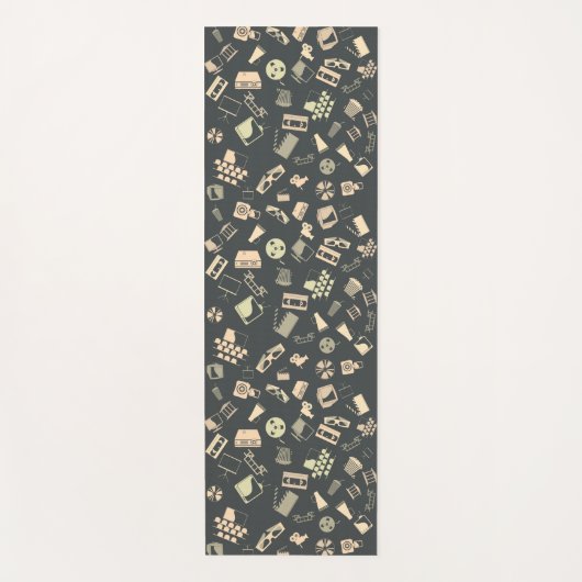 Retrofilmelementen patroon yogamat (Voorkant)