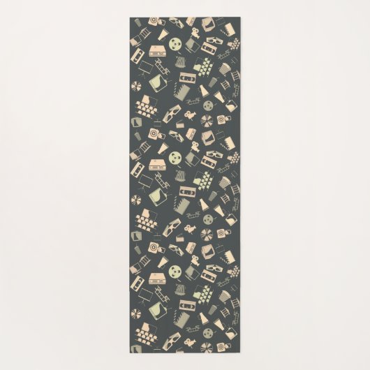 Retrofilmelementen patroon yogamat (Achterkant)