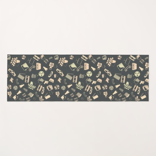 Retrofilmelementen patroon yogamat (Voorkant (horizontaal))