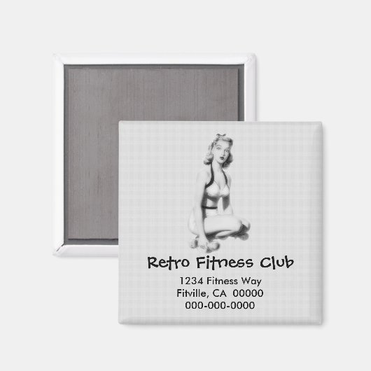 Retrofitness B/W Magneet (Voorkant / Achterkant)