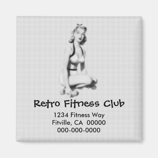 Retrofitness B/W Magneet (Voorkant)