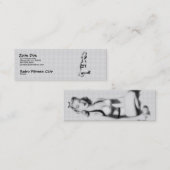 Retrofitness B/W Mini Visitekaartje (Voorkant / Achterkant)