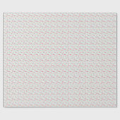 Retroflamingos op mintstrips cadeaupapier (Vlak)