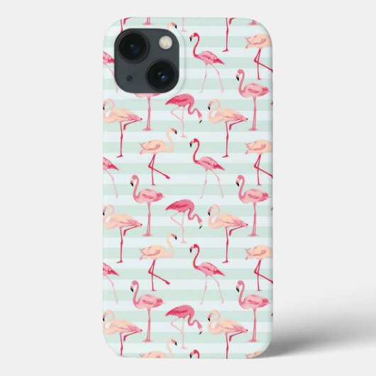 Retroflamingos op mintstrips Case-Mate iPhone case (Achterkant)