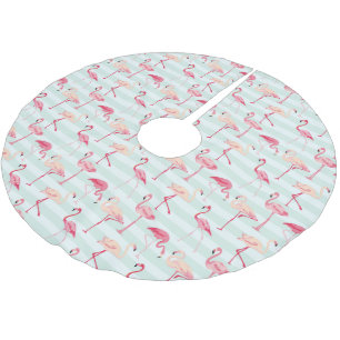 Retroflamingos op mintstrips kerstboom rok