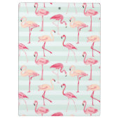 Retroflamingos op mintstrips klembord (Achterkant)
