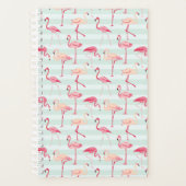 Retroflamingos op mintstrips planner (Voorkant)