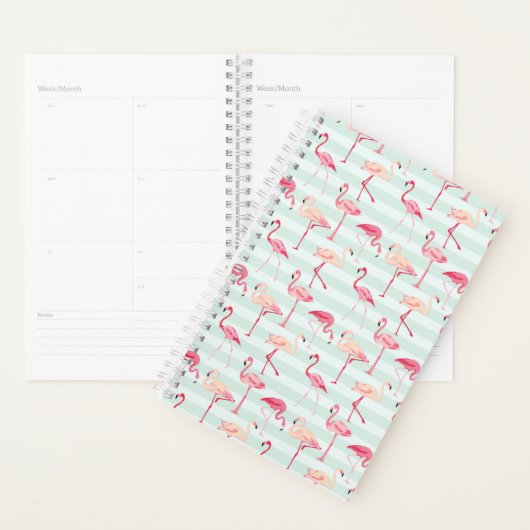 Retroflamingos op mintstrips planner (Display)
