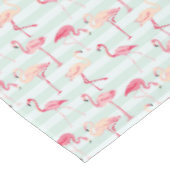 Retroflamingos op mintstrips tafelkleed (Gekanteld)