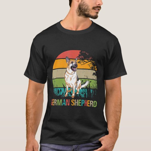 retroflector German Shepherd for Dog T-shirt (Voorkant)