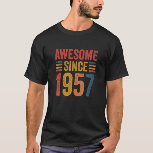  retroflector Geweldige sinds 1957 65e verjaardag  T-shirt (Voorkant)