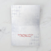 Retroflectuur in zwarte retro-auto met kerstboom feestdagen kaart (Binnen)