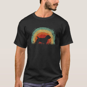 Retroflitsen regenbooghond bij klinische term t-shirt