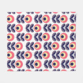 Retrofloerpatroon Fleece Deken (Voorkant (Horizontaal))
