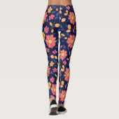 Retrofloerpatroon Leggings (Achterkant)