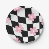 Retrofloerpatroon Papieren Bordje (Voorkant)