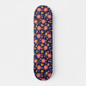 Retrofloerpatroon Persoonlijk Skateboard (Voorkant)