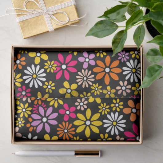 Retrofloerpatroon Tissuepapier (Geschenk)