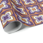 Retroflora geometrisch cadeaupapier (Rol Hoek)