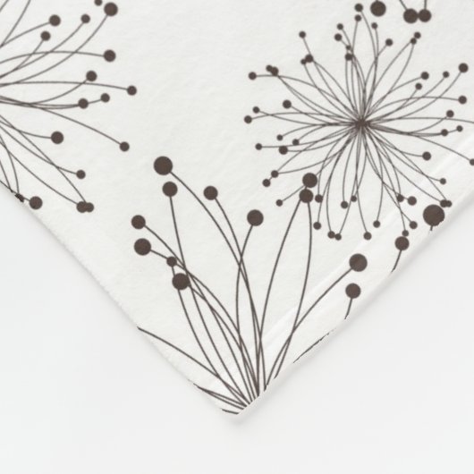 Retroflorale achtergrond fleece deken (Hoek)