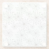 Retroflorale achtergrond glazen onderzetter (Achterkant)