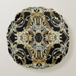 Retroflorale achtergrond. illustratie. rond kussen