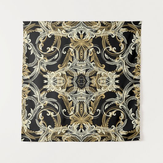 Retroflorale achtergrond.  illustratie. wandkleed (Voorkant)