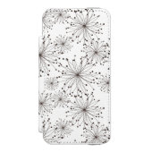 Retroflorale achtergrond incipio iPhone portemonnee hoesje (Voorkant Agenda)