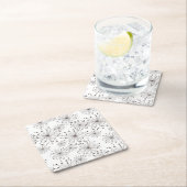 Retroflorale achtergrond kartonnen onderzetters (Insitu)