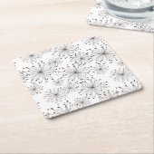 Retroflorale achtergrond kartonnen onderzetters (Schuin)