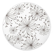 Retroflorale achtergrond keramische knop (Voorkant)