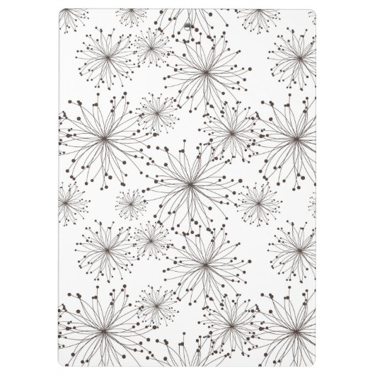 Retroflorale achtergrond klembord (Achterkant)