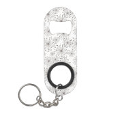 Retroflorale achtergrond sleutelhanger flessenopener (Voorkant)