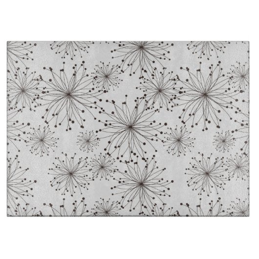 Retroflorale achtergrond snijplank (Voorkant)