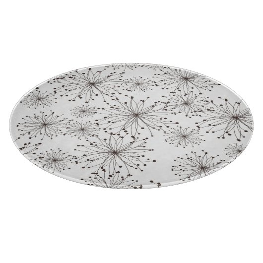 Retroflorale achtergrond snijplank (Hoek)