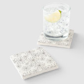 Retroflorale achtergrond stenen onderzetter (Zijkant)