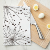 Retroflorale achtergrond theedoek (Quarter Fold)