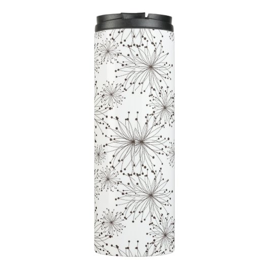 Retroflorale achtergrond thermosbeker (Achterkant)