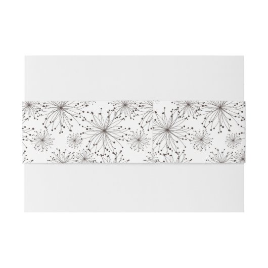 Retroflorale achtergrond uitnodigingen wikkel (Achterkant Voorbeeld)