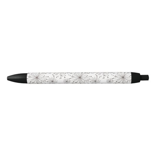Retroflorale achtergrond zwarte inkt pen (Voorkant)
