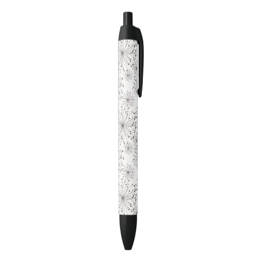 Retroflorale achtergrond zwarte inkt pen (Achterkant (Verticaal))