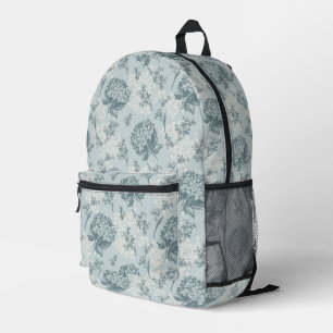Retrofloreel patroon met viburnum bloemen bedrukte rugzak